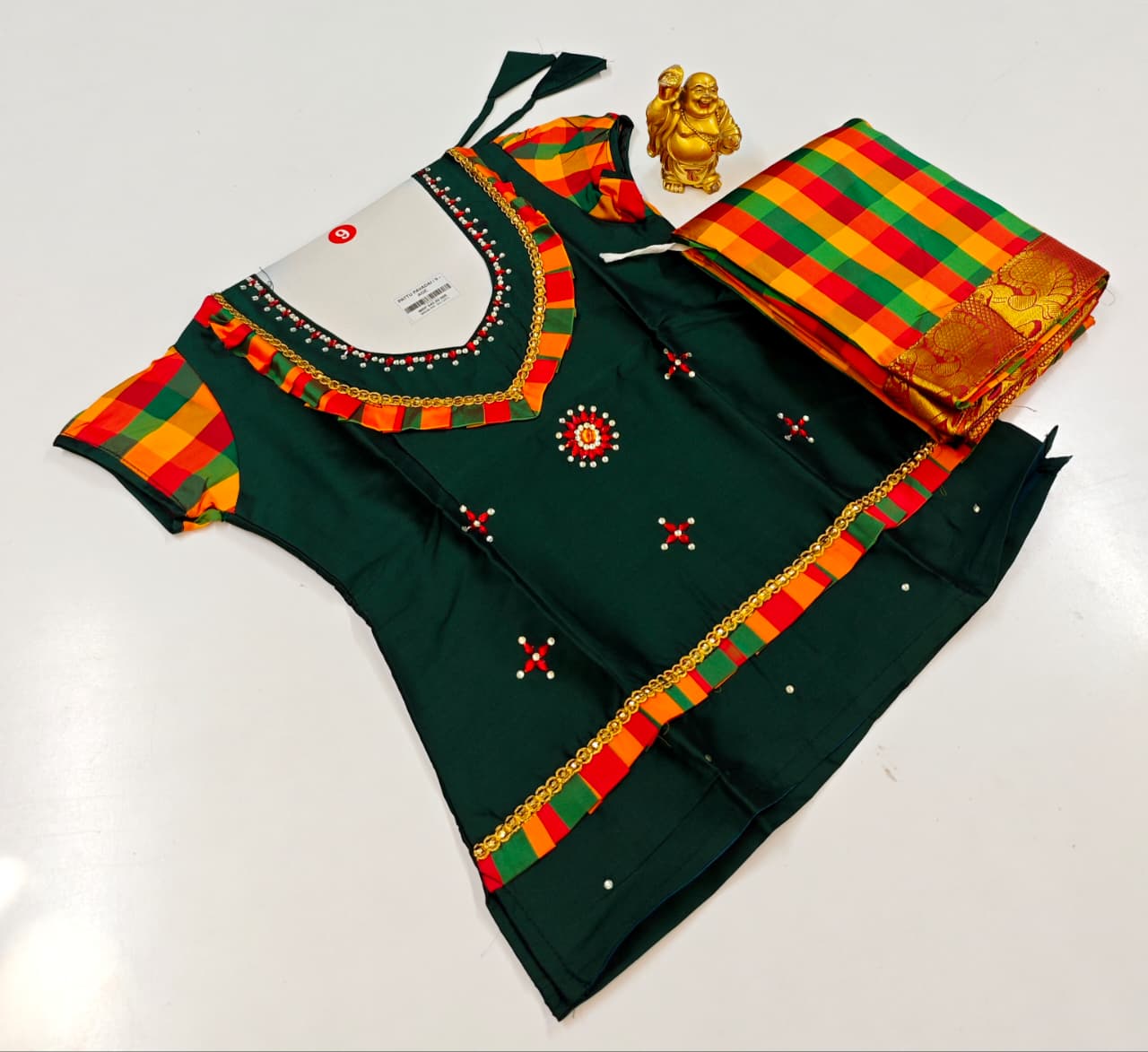 Princess Charm Embroidered Pattu Pavadai Set